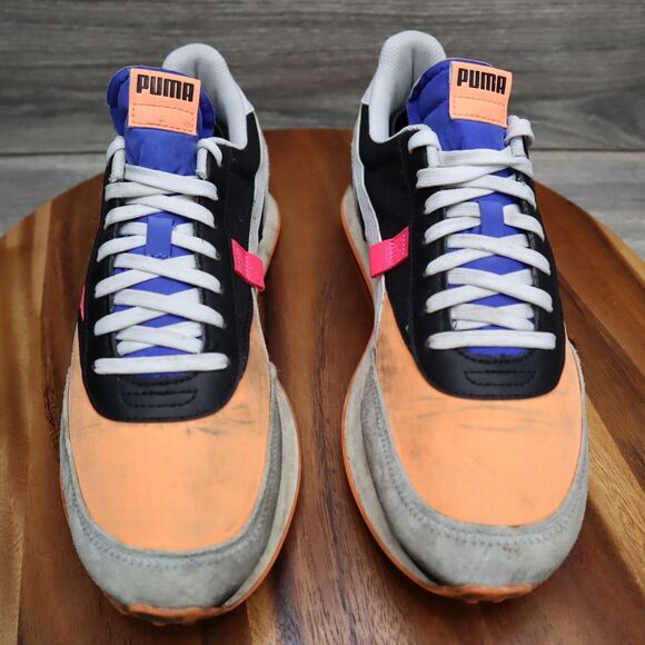 Puma Shoes Mens 10.5 Black Orange Gray Future Rider Play On Active Sneakers main image 5